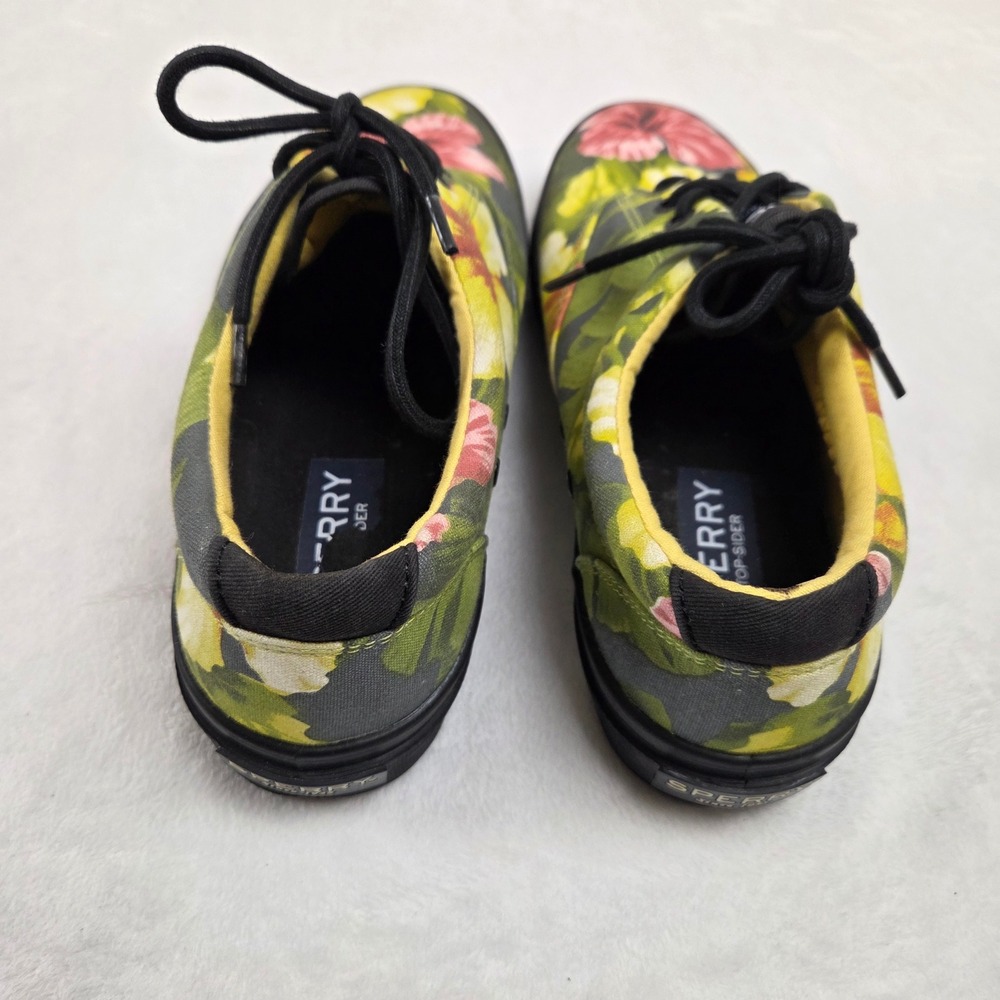 Sperry Top-Sider Men‎ 10 Hibiscus Floral CVO Canvas Sneakers Multicolor Tropical - Picture 6 of 9